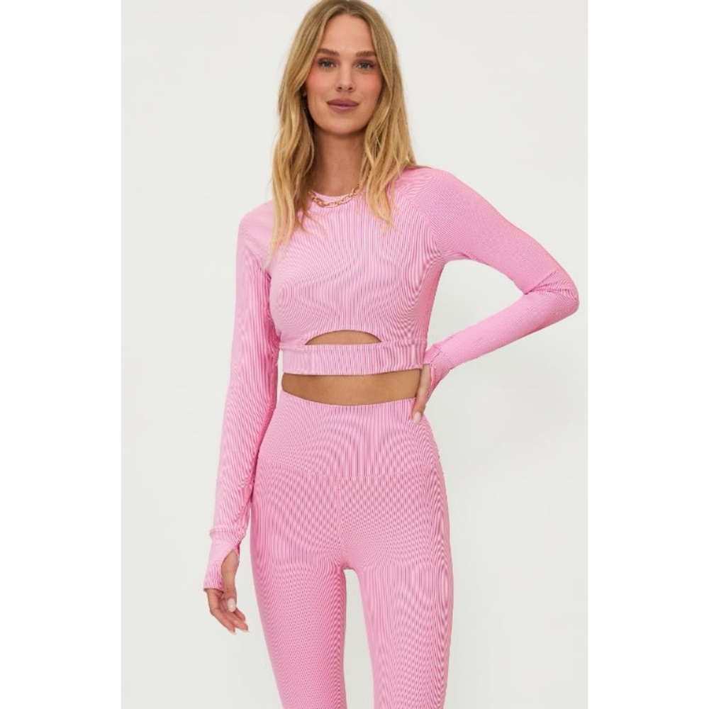 Beach Riot Francine Top Candy Cane Two Tone Rib